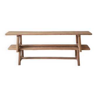 Pair of solid oak benches