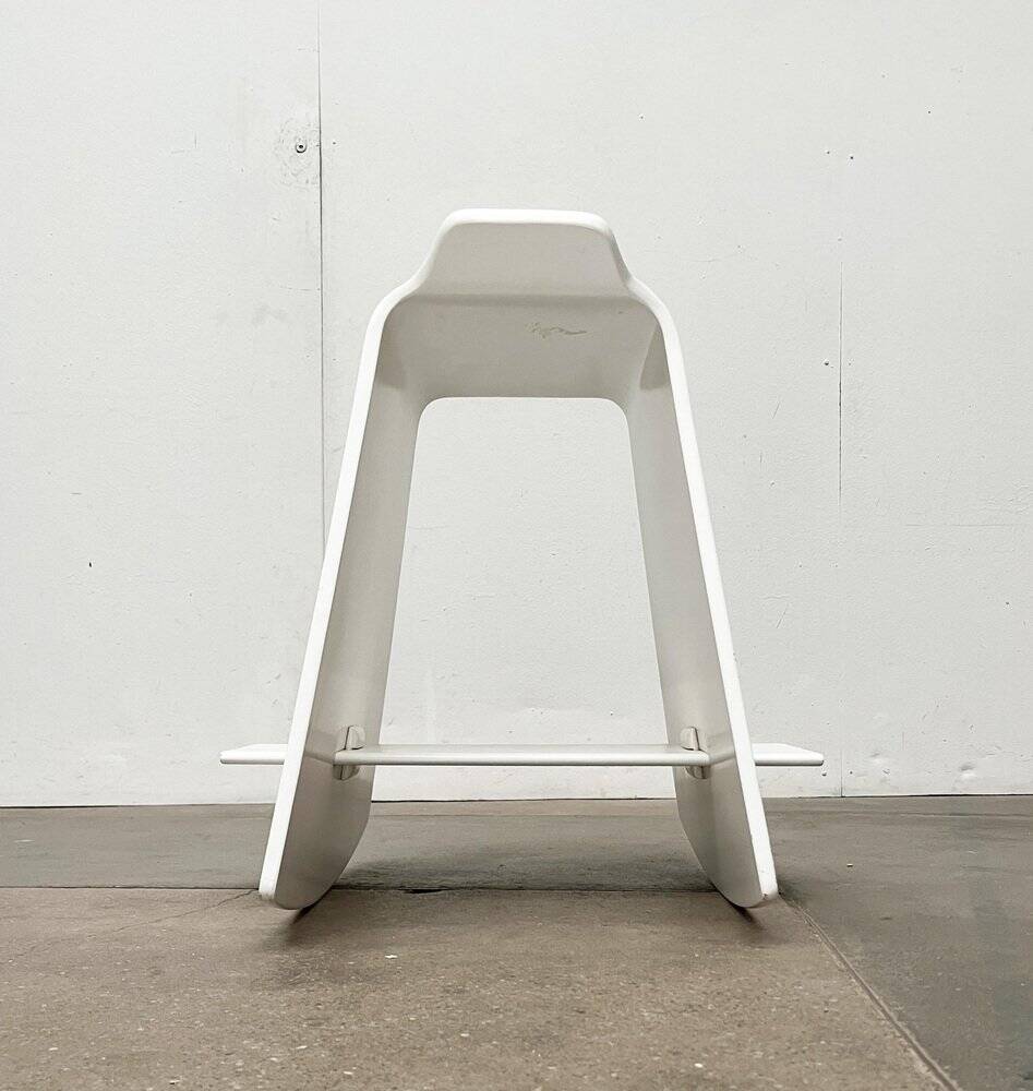Minimalist Danish rocking stool by Michael C. Poulsen