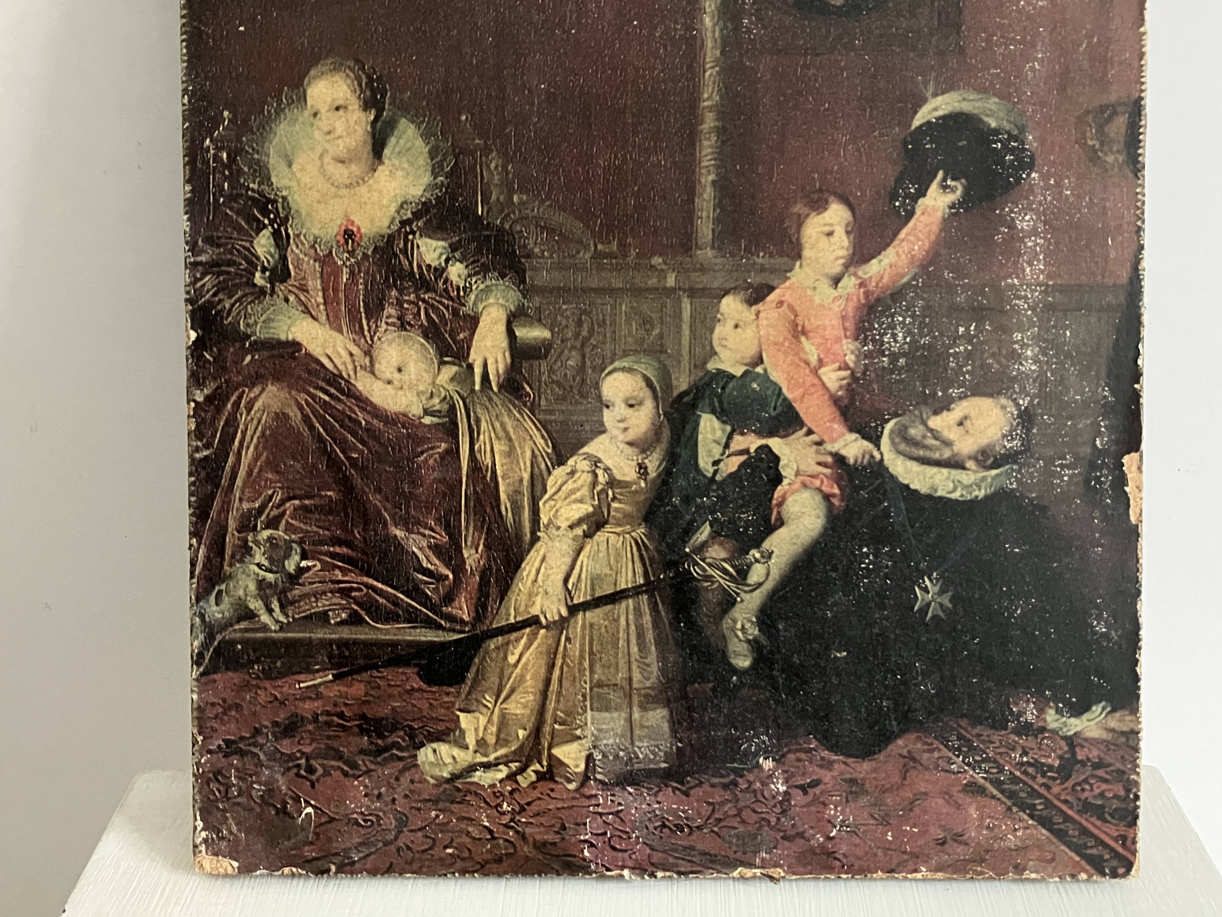 Small painting on wood, Henri IV - Saint Germain en Laye