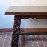 Large rustic farmhouse table with extensions