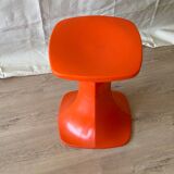 Orange plastic Tam-Tam stool