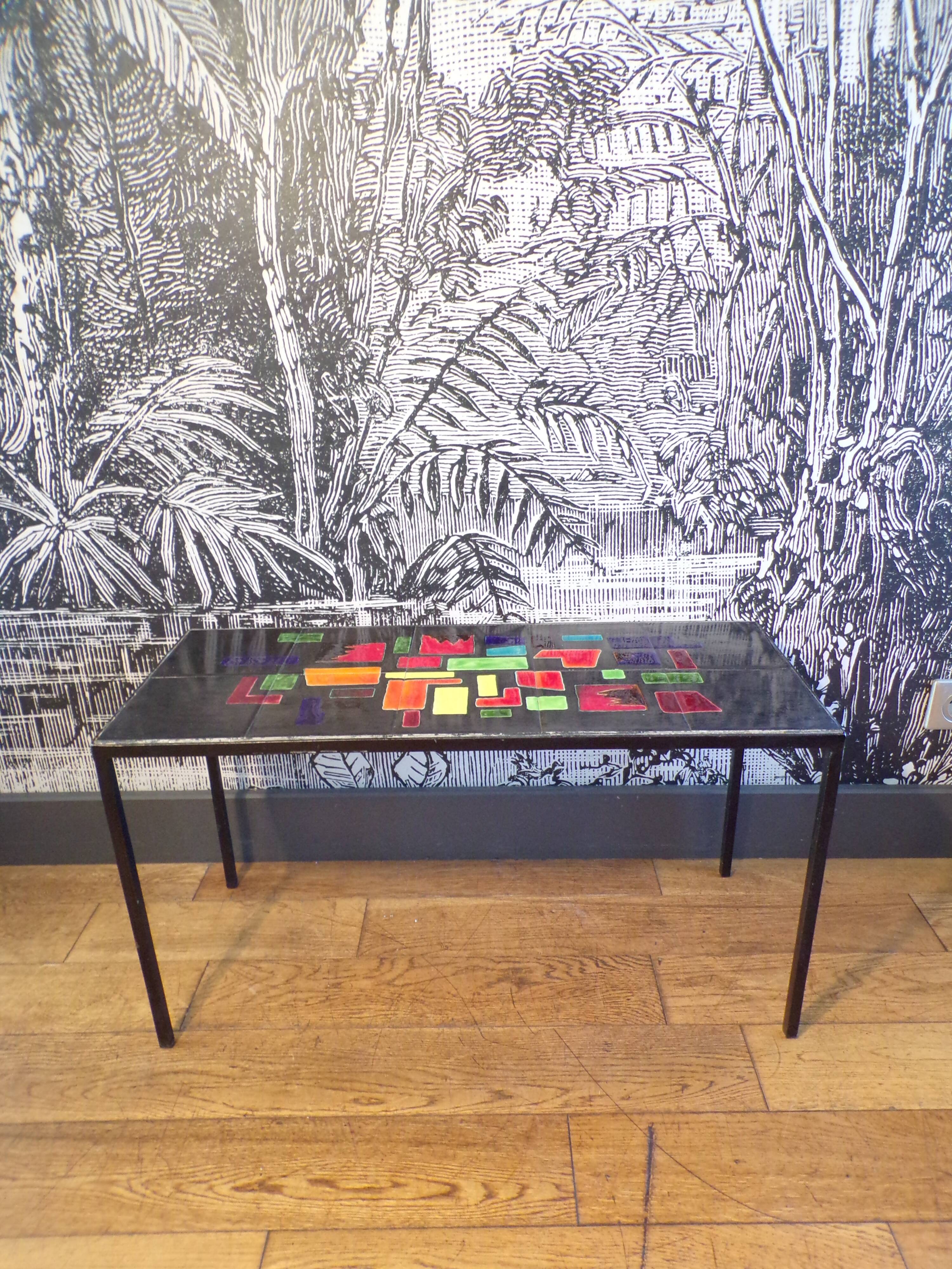Table basse céramique Vallauris 1960
