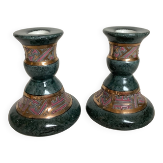 Pair of 80s candlesticks