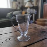 Art Deco cut glass pitcher, France 1940