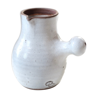 Sandstone pitcher by Jeanne and Norbert Pierlot, 60s