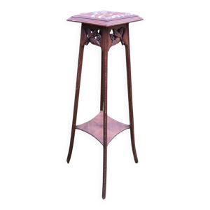 sellette en bois et marbre