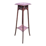 Wood and marble stool