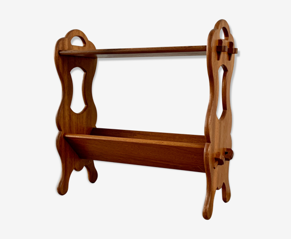 Table d'appoint en bois avec support de magazine