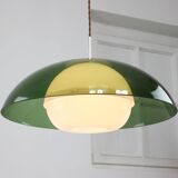 Italian Space Age Green Pendant Lamp in Acrylic Glass, 70s