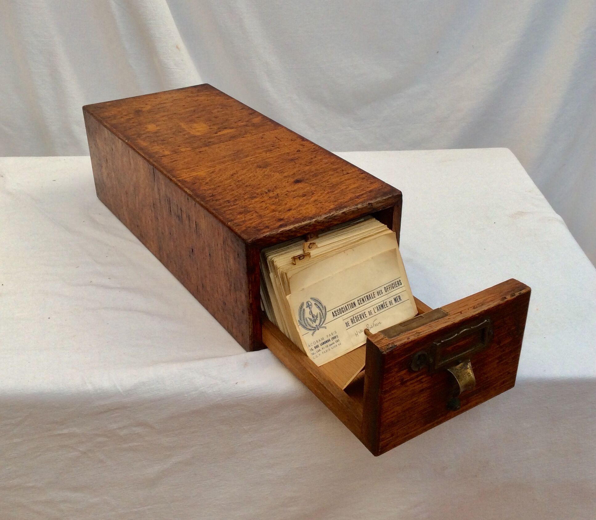 Old drawer with sea army file