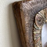 Mirror in incised ceramic resin 1970