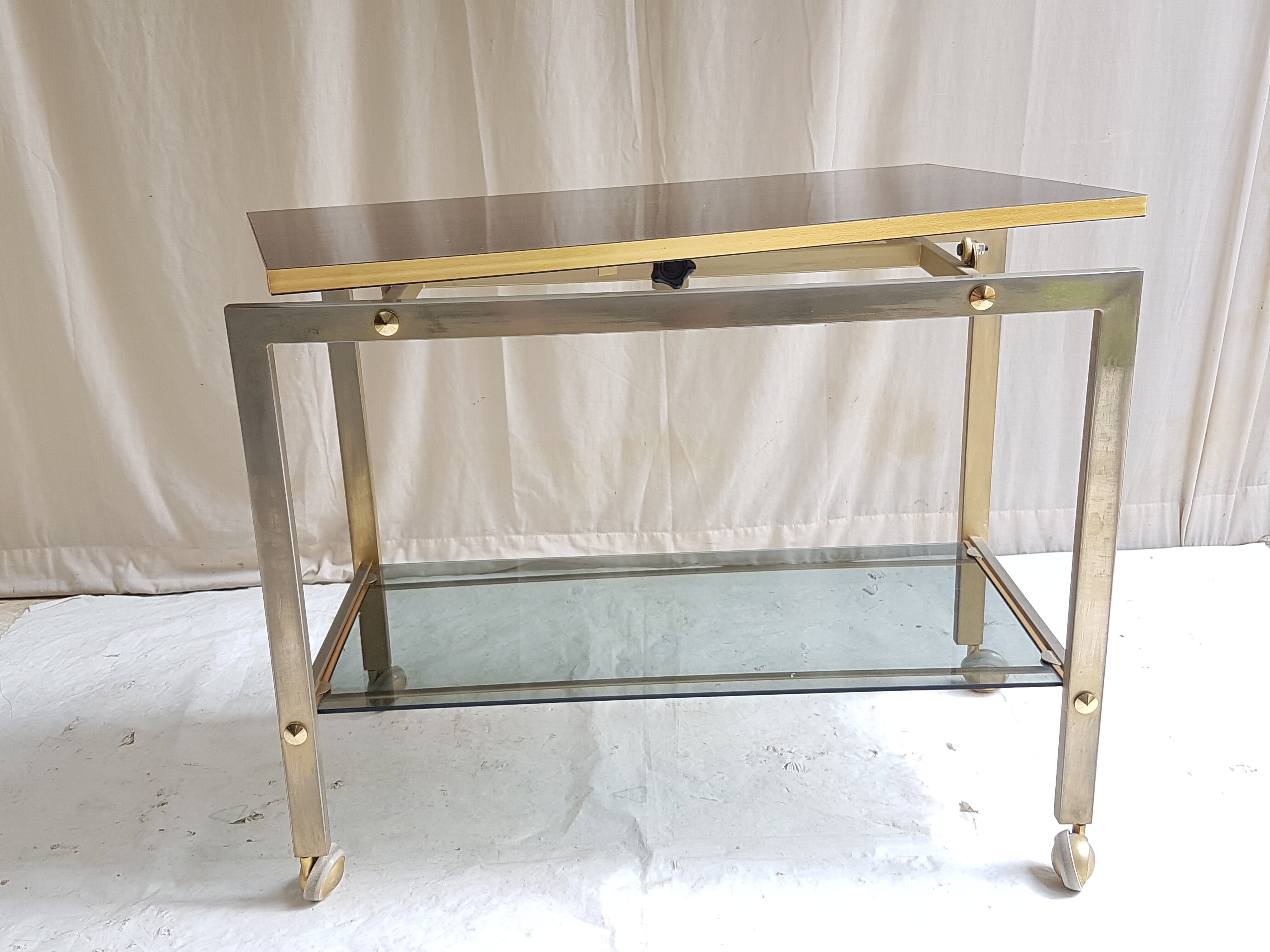 Console vintage plateau pivotant
