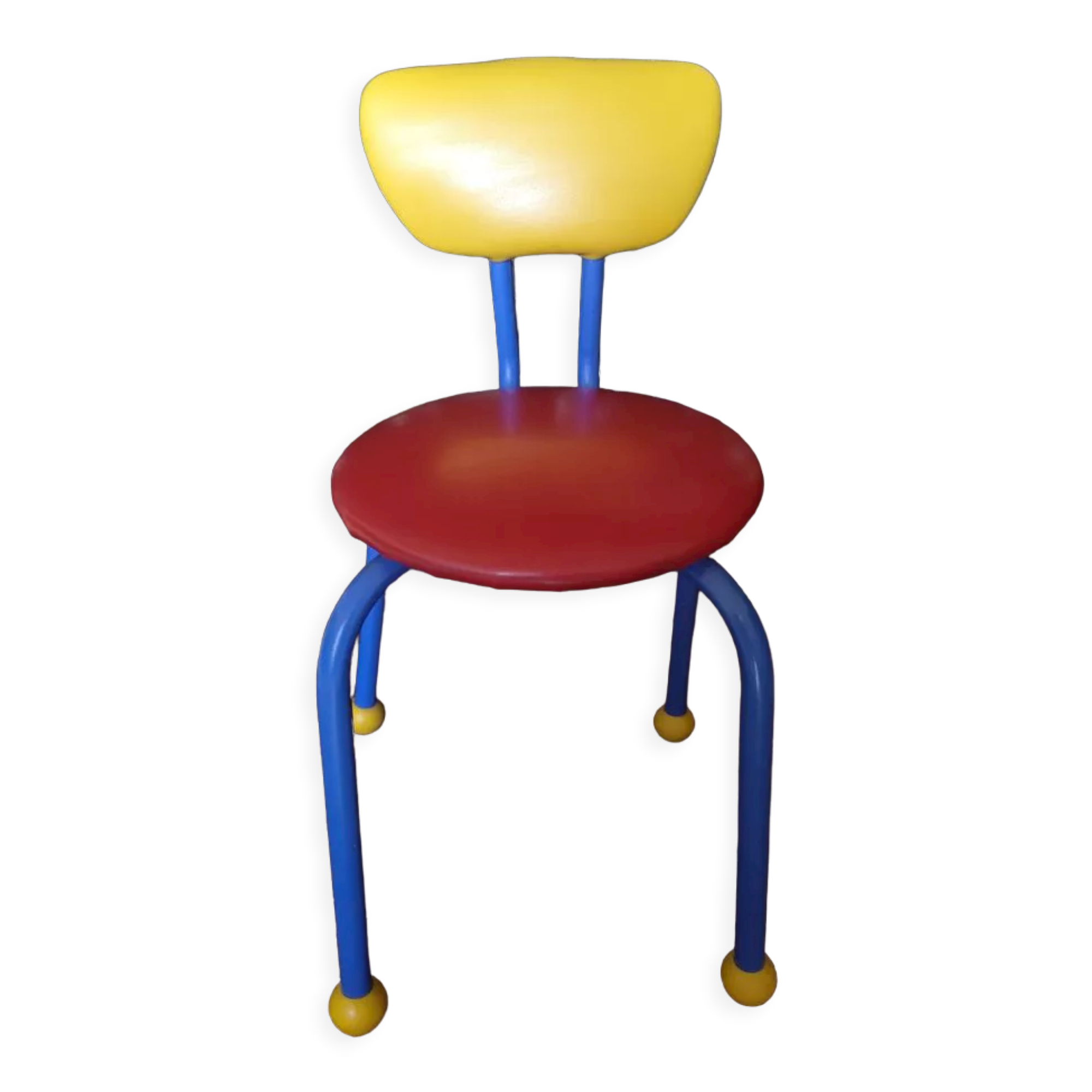 Colorful metallic children's chair - 1970s/1980s
