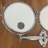 Vintage illuminated adjustable mirror, Double Brot, France 1950