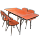 Set table and 4 chairs in the 1960s formica
