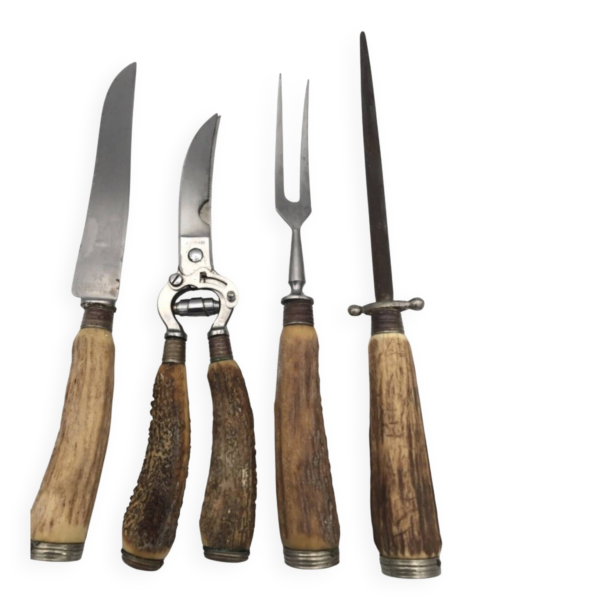 Service set cutlery, ironwood and stainless steel, Solingen