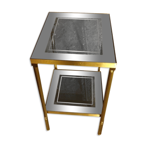 Table d'appoint verre - laiton