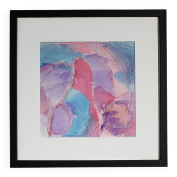Abstract Still Life #2, 32x32cm, Watercolour, Pastel, Pencil
