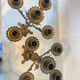 Pair of church candelabra - 19th century - in bronze and brass, 5 lights / c