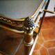 Golden metal serving trolley