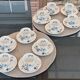 Set of 10 Bernardaud Saint-Saëns Limoges porcelain cups and saucers