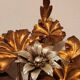 Hand-forged gilded silver-plated candle wall lamps by S. Salvadori