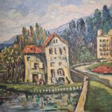 Painting with landscape