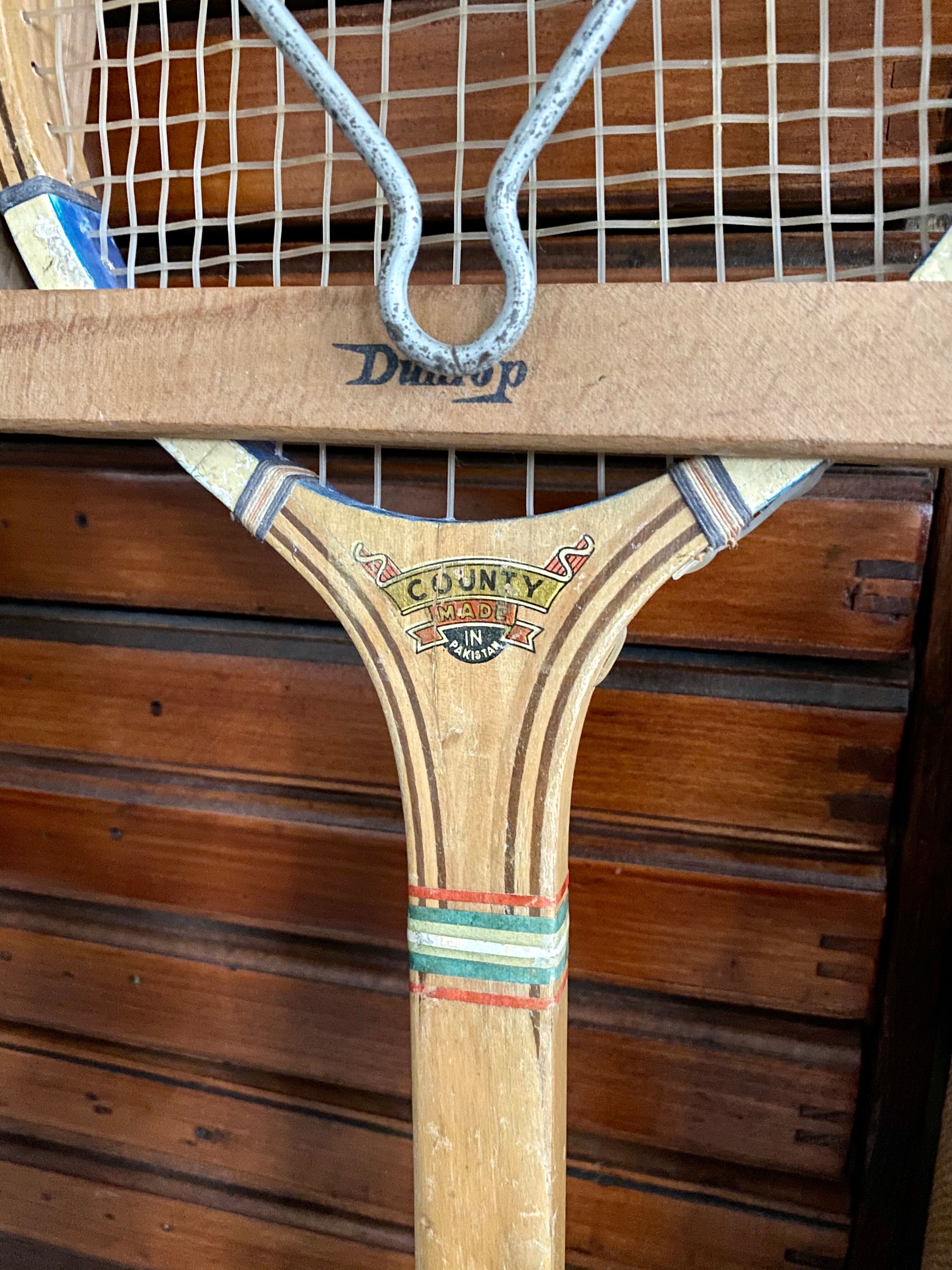 Pair of vintage tennis rackets