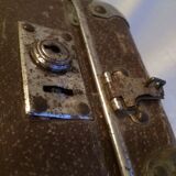 Small suitcase vintage wood and cardboard