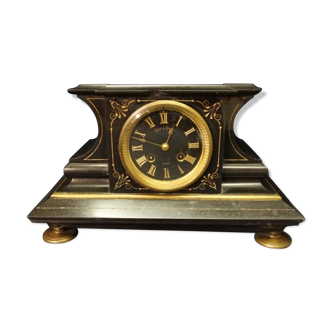 Napoleon III-era marble fireplace clocks
