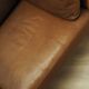 Brown leather sofa, Danish design, 1970s, production: Denmark