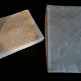 Table linen damask monogram ten napkins tablecloth 200 X 210 cm