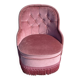 Pink velvet armchair