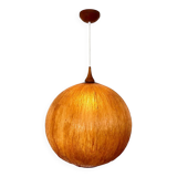 Beautiful design midcentury cocoon resin pendant, 1950s