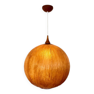 Beautiful design midcentury cocoon resin pendant, 1950s