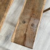 Primitive oak bench