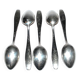 Deetjen set of 5 moka coffee spoons in silver metal design 11cm
