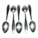 Deetjen set of 5 moka coffee spoons in silver metal design 11cm