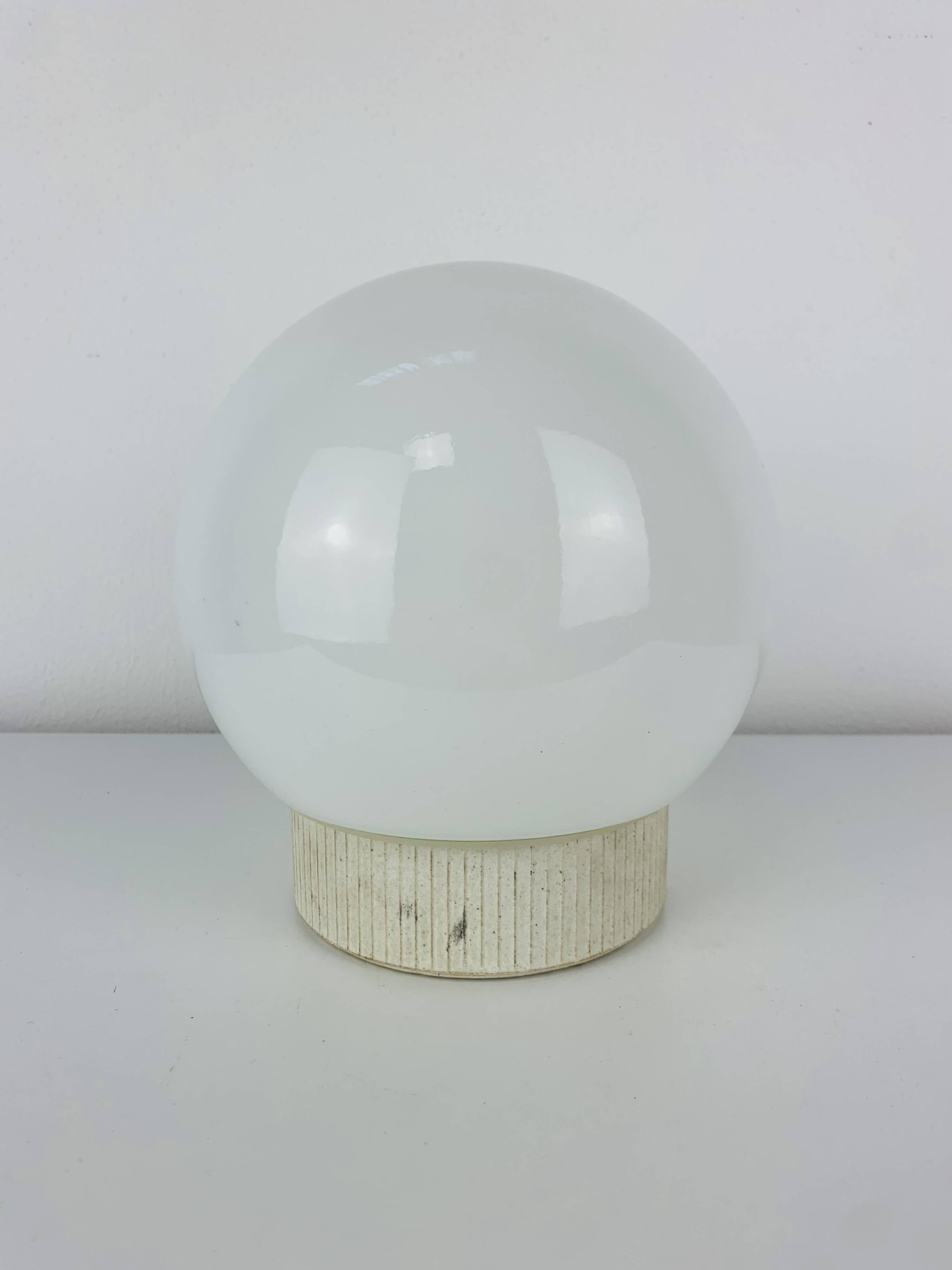 Vintage opaline ball wall light