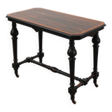 19th Century English side table with geometric wood inlay by John Taylor &