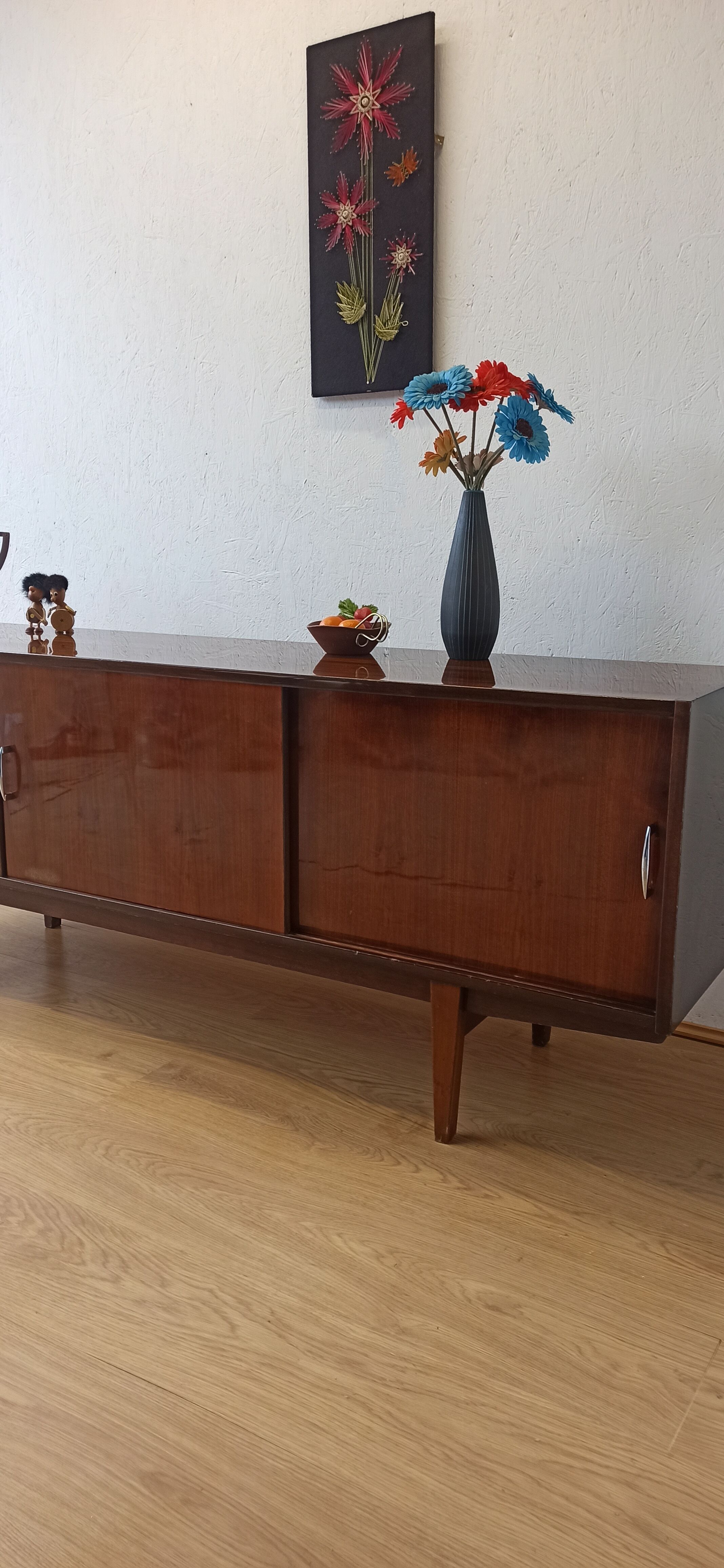 Modernist long sideboard of the 1970s