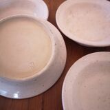Lot de 4 Assiettes creuses en grès moucheté