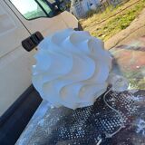 Vintage white plastic pendant lamp
