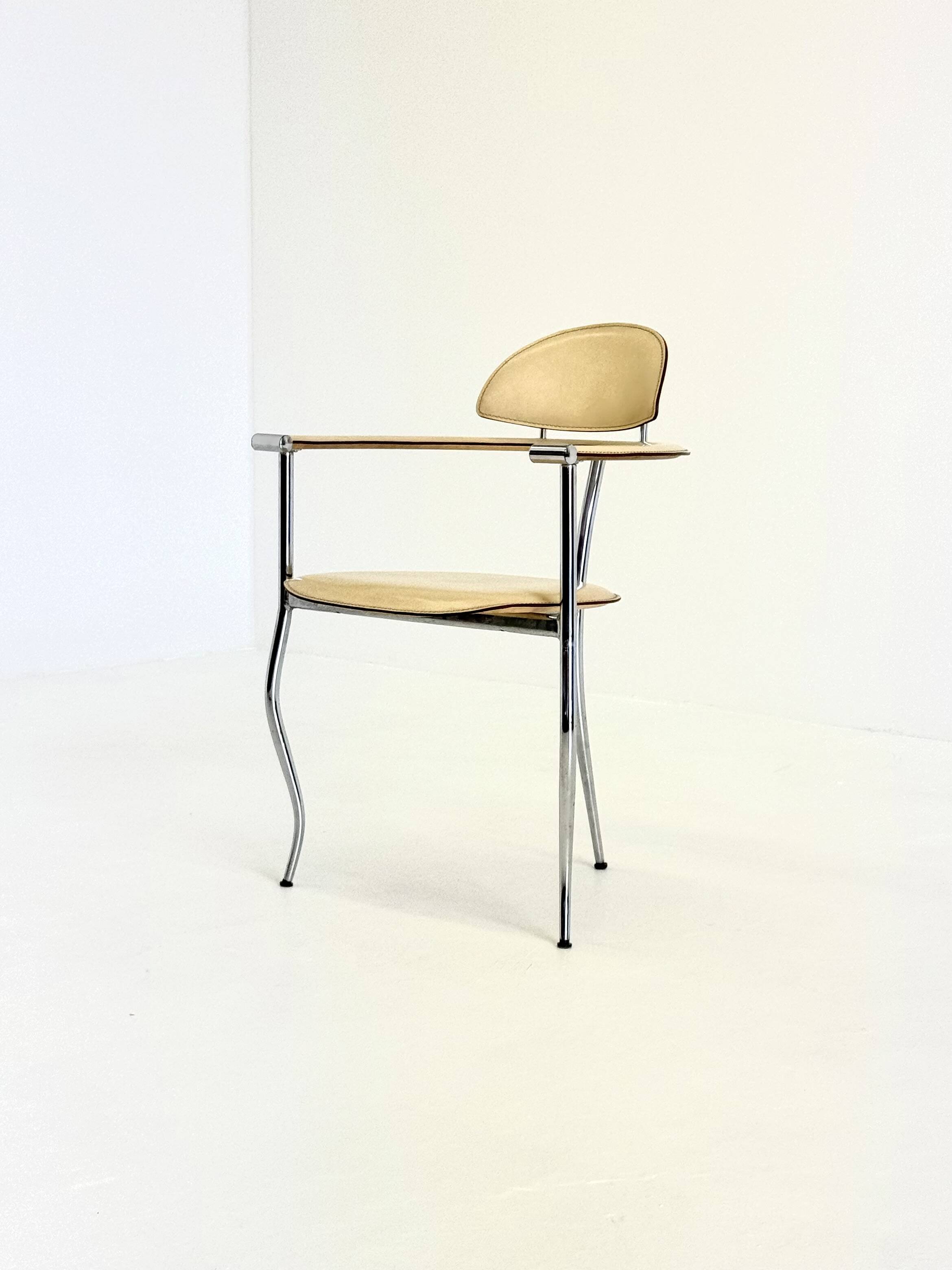 Set of yellow Marilyn Stiletto dining chairs Arrben Italy