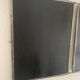 Vintage 1950s triptych barber mirror in black faux lizard - 27 x 67