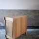 commode à tiroir brutaliste en chêne massif