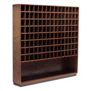 Vintage wine cabinet / shop cabinet with 120 compartments from the 1960s