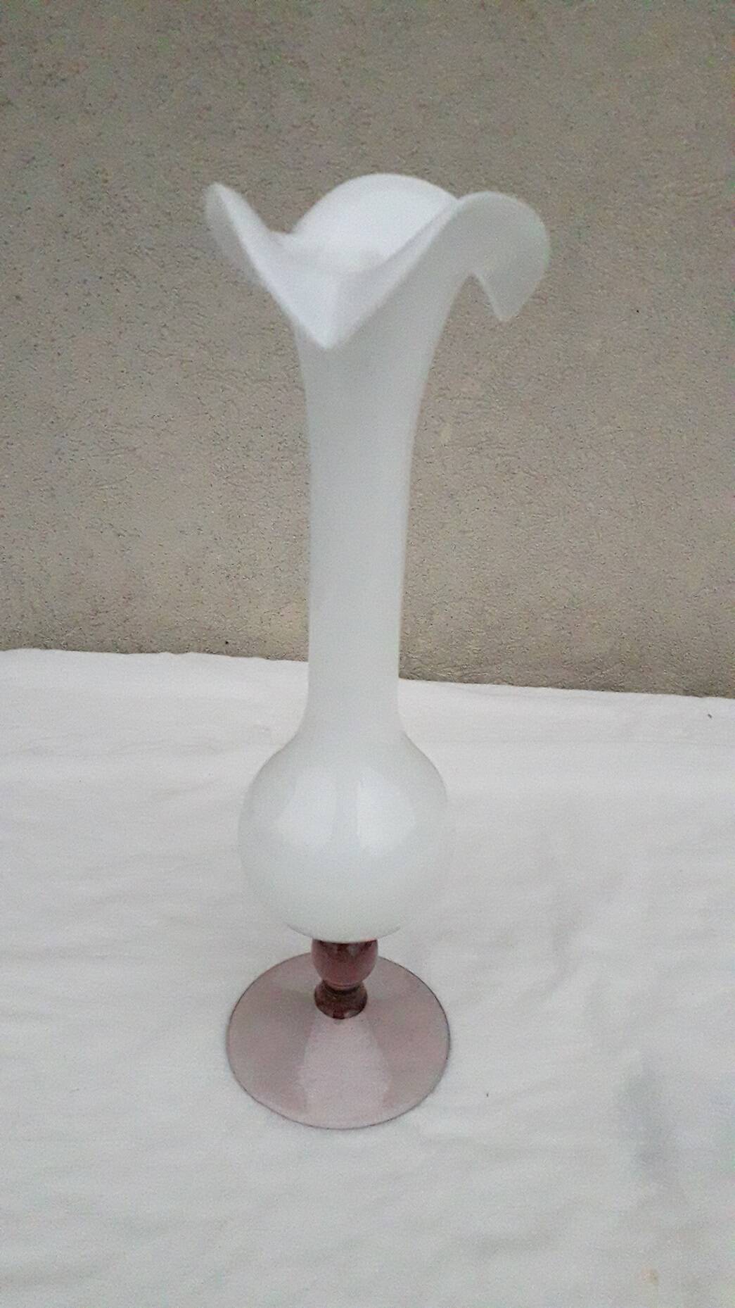 Glass vase on a stand