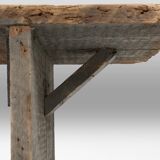 grey wooden bench, France ca 1890