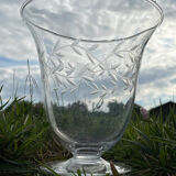 Vase - Light crystal, blown and cut
